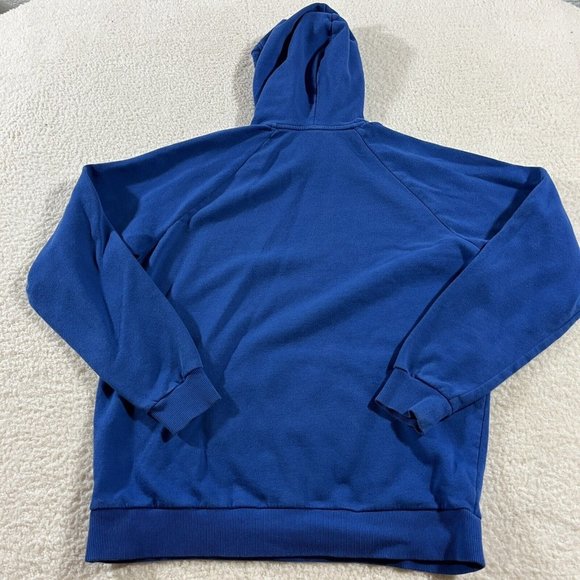 Under Armour Hoodie Rival Mens Medium Royal Blue Green Camo Logo Pullover - Picture 9 of 9